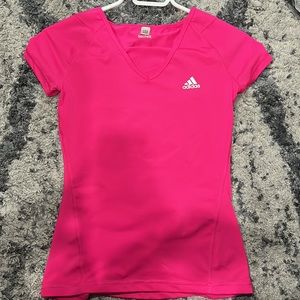 NWOT Adidas techfit top hot pink